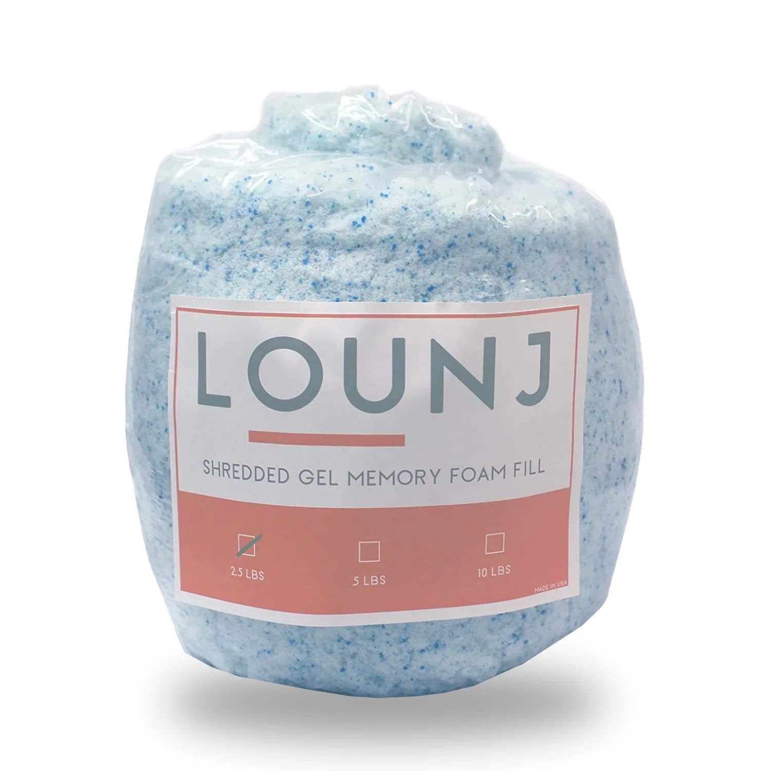 Shredded Memory Foam Fill for Cushions, Crafts, Bean Bags, Pillows, or