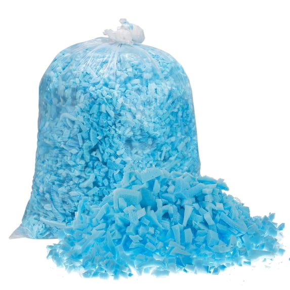 Shredded Memory Foam Filling, 10 Pounds Bean Bag Filler Foam for Cushions, Sofas, Pillows and More Blue