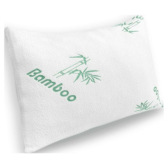 Shredded Memory Foam Pillow Queen Size - Cooling Bed Pillow for Sleeping for Stomach, Back and Body - Comfy Pillow for Side Sleeper (Medium Memory Foam, 1)