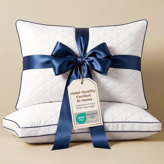 Shredded Memory Foam Pillow Standard Size 20"x26" Set of 2 Medium Firm