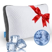Soft Bed Pillow, Shredded Memory Foam Pillow, Comfortable Sleeping Pillow, Standard Size, Affordable Everyday Use