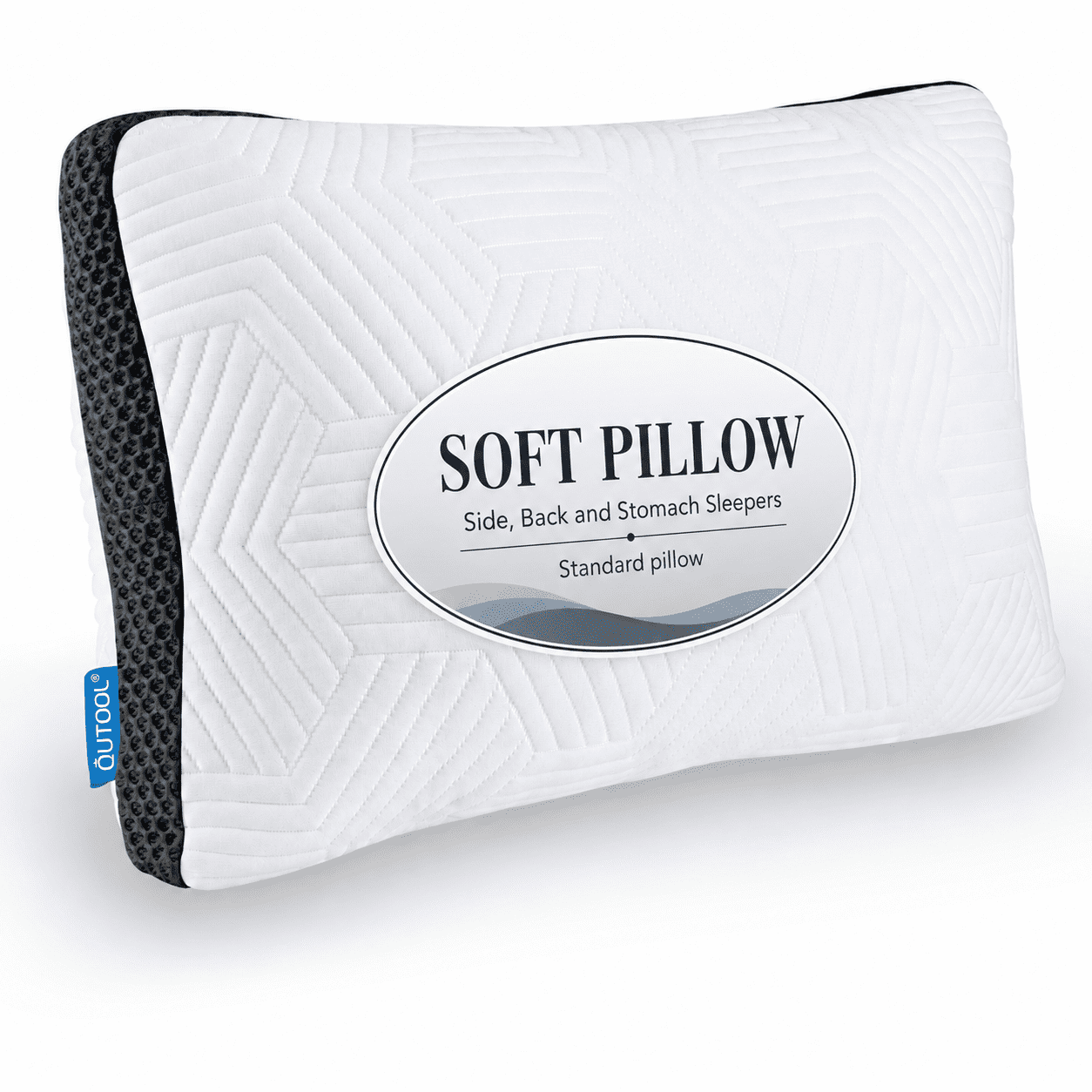 Soft Bed Pillow, Shredded Memory Foam Pillow, Comfortable Sleeping Pillow, Standard Size, Affordable Everyday Use