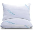 Shredded Memory Foam Pillows Gel Pillow Queen Size Set of 2 Gel Cooling Memory Foam Pillows