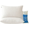 Shredded Memory Foam Pillows Queen Size Set of 2,Adjustable Bed