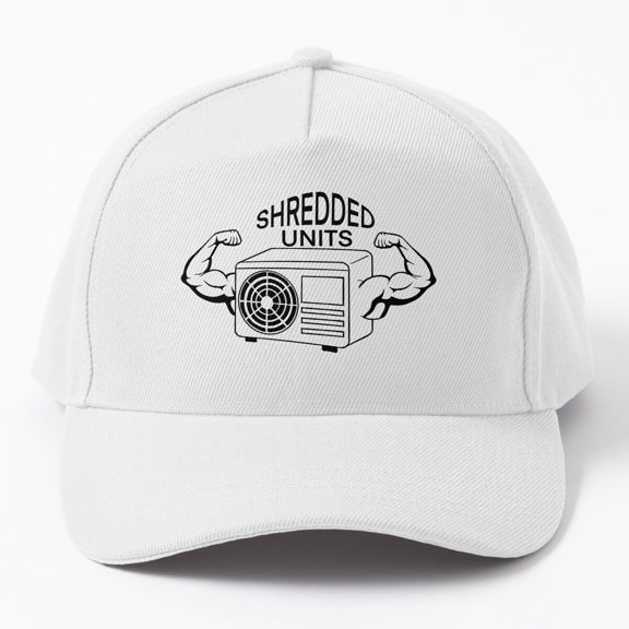 Shredded Units Baseball Cap, Strength Training Statement Graphic Design, Classic Hat