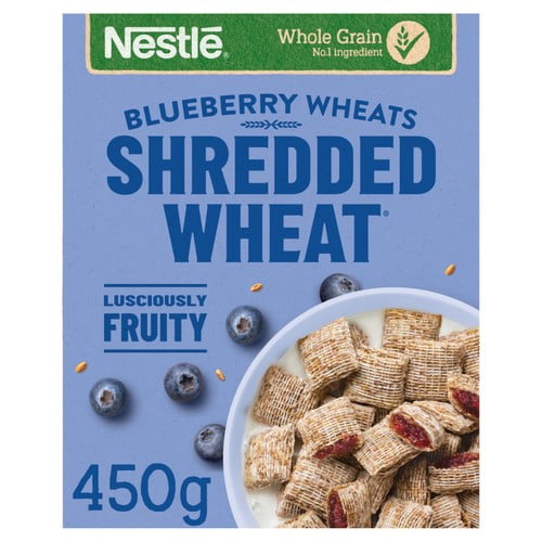 Shredded Wheat Bitesize Blueberry Wheats Cereal 450g, British Import (Pack of 3)