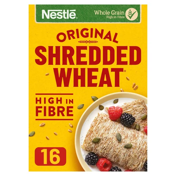 Shredded Wheat Original Breakfast Cereal 16 Biscuits - British Breakfast Wheat Cereal