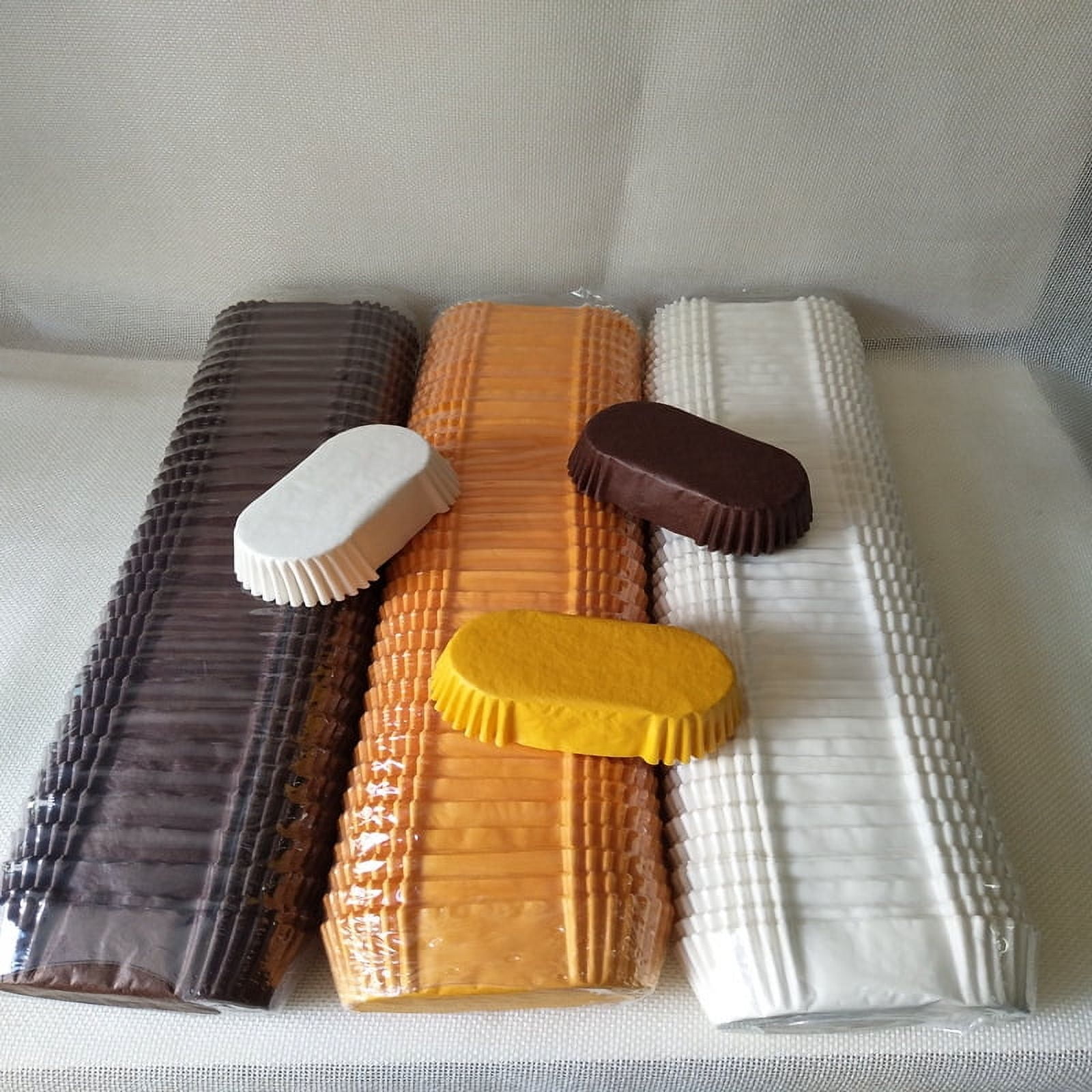 Shredded cake paper cup 36-piece Oval cake paper cup rectangular paper ...