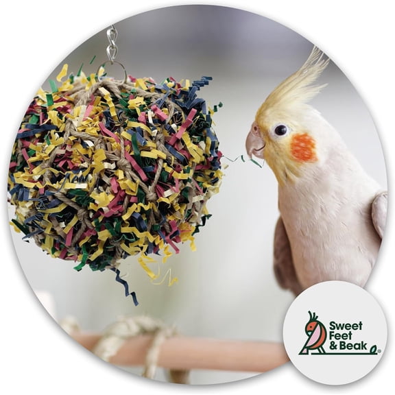 Shredder Ball for Birds - Large Size Toy for Foraging Fun