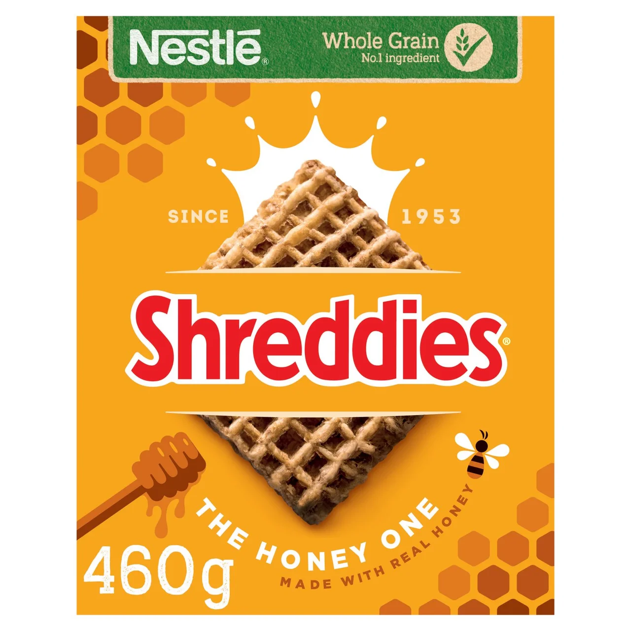 Shreddies Honey Breakfast Cereal 460g - British breakfast Cereal