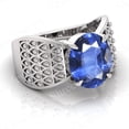 thumbnail image 1 of Shree Jewelrs Original Certified Natural Blue Sapphire (Neelam) Ring - 6.00 Ratti Certified Handcrafted Ring Jupiter Ring, PANCHDHATU Silver Plated Ring for Men and Women, 1 of 5