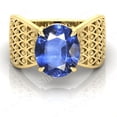 thumbnail image 1 of Shree Jewelrs Original Certified Natural Blue Sapphire (Neelam) Ring - 6.75 Carat Certified Handcrafted Ring Jupiter Ring, PANCHDHATU Gold Plated Ring for Men and Women, 1 of 5