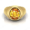 thumbnail image 1 of Shree Jewelrs Original Certified Natural Yellow Sapphire (Pukhraj) Ring - 10.00 Ratti Certified Handcrafted Ring Jupiter Ring, PANCHDHATU Gold Plated Ring for Men and Women, 1 of 5