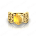 thumbnail image 1 of Shree Jewelrs Original Certified Natural Yellow Sapphire (Pukhraj) Ring - 5.25 Ratti Certified Handcrafted Ring Jupiter Ring, PANCHDHATU Gold Plated Ring for Men and Women, 1 of 5