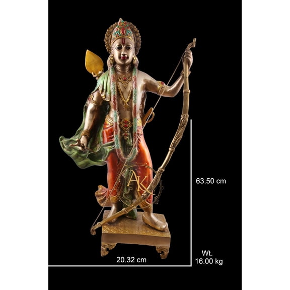 Shree Ram Chandra - 25inch Big Brass Ramji with Dhanush Baad | Ayodhya Shree Ram | Shri Rama idol | Housewarming Gift | Siya Ram | Shree Ram