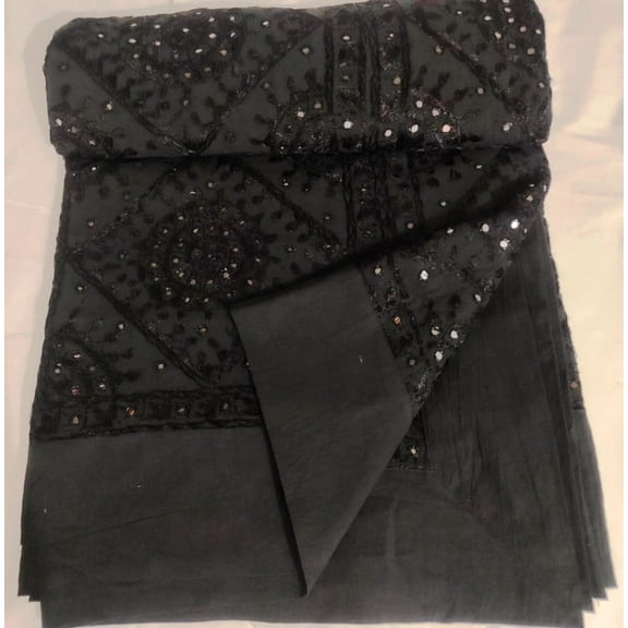 ShreeBedding Decor Art Deco Amber Fort Palace Cotton With Silk Bedspreads, 55x85Inches