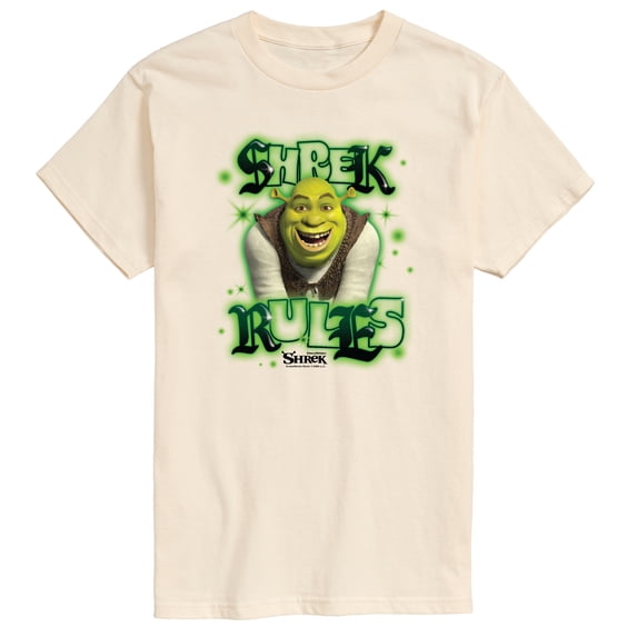 Shrek - Graffiti Shrek Rules - Men's Short Sleeve Graphic T-Shirt