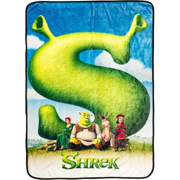 Shrek Big S for Shrek Poster 45" x 60" Raschel Throw
