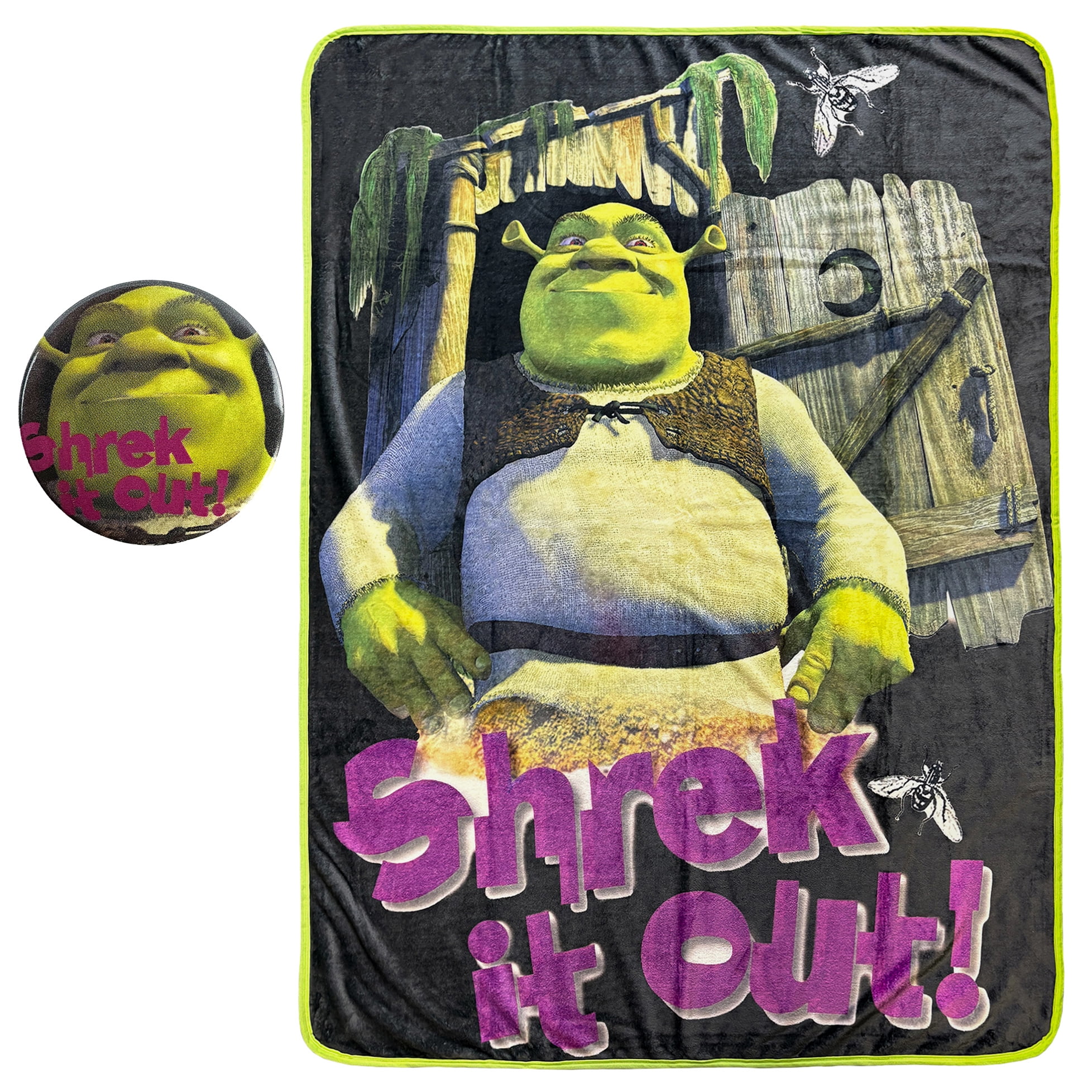 Shrek Button Shrek Blanket With Button Shrek It Out Fleece Throw 45