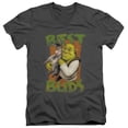 thumbnail image 1 of Shrek/Buds S/S Adult V-Neck T-Shirt 30/1 T-Shirt Charcoal, 1 of 1
