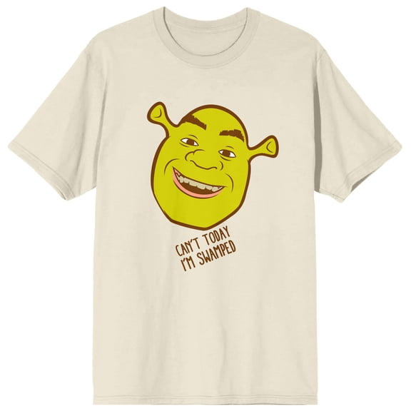 Shrek Can't Today I'm Swamped Crew Neck Short Sleeve Natural Men's T-shirt
-XXL