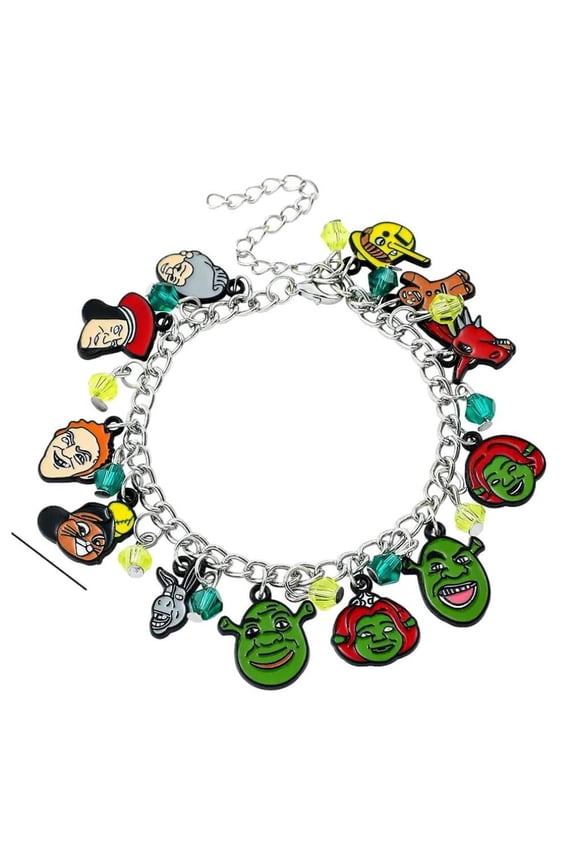 Shrek Cartoon Characters Charms Themed Charm Bracelet