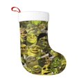 Shrek Christmas Stocking 17.7" Xmas Stocking with Plush Cuff Fireplace