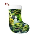 Shrek Christmas Stocking 17.7" Xmas Stocking with Plush Cuff Fireplace