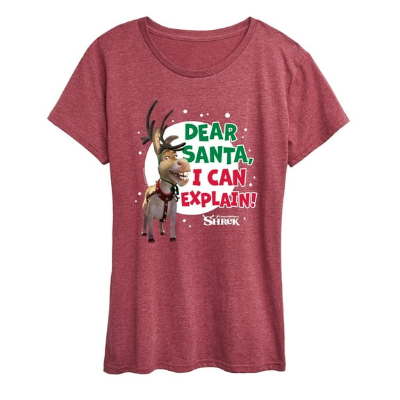 Shrek - Dear Santa I Can Explain - Women's Short Sleeve Graphic T-Shirt