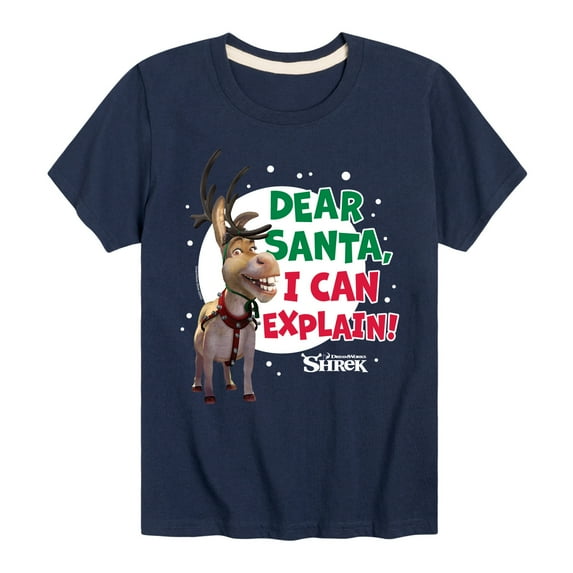 Shrek - Dear Santa I Can Explain - Youth Short Sleeve Graphic T-Shirt