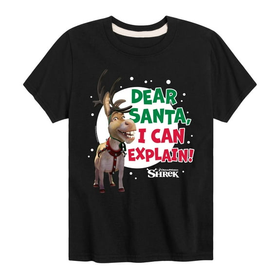 Shrek - Dear Santa I Can Explain - Youth Short Sleeve Graphic T-Shirt