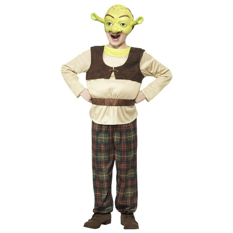 Shrek Deluxe Licensed Costume Child Green All In One Shrek Deluxe Licensed Costume Child Green All In One