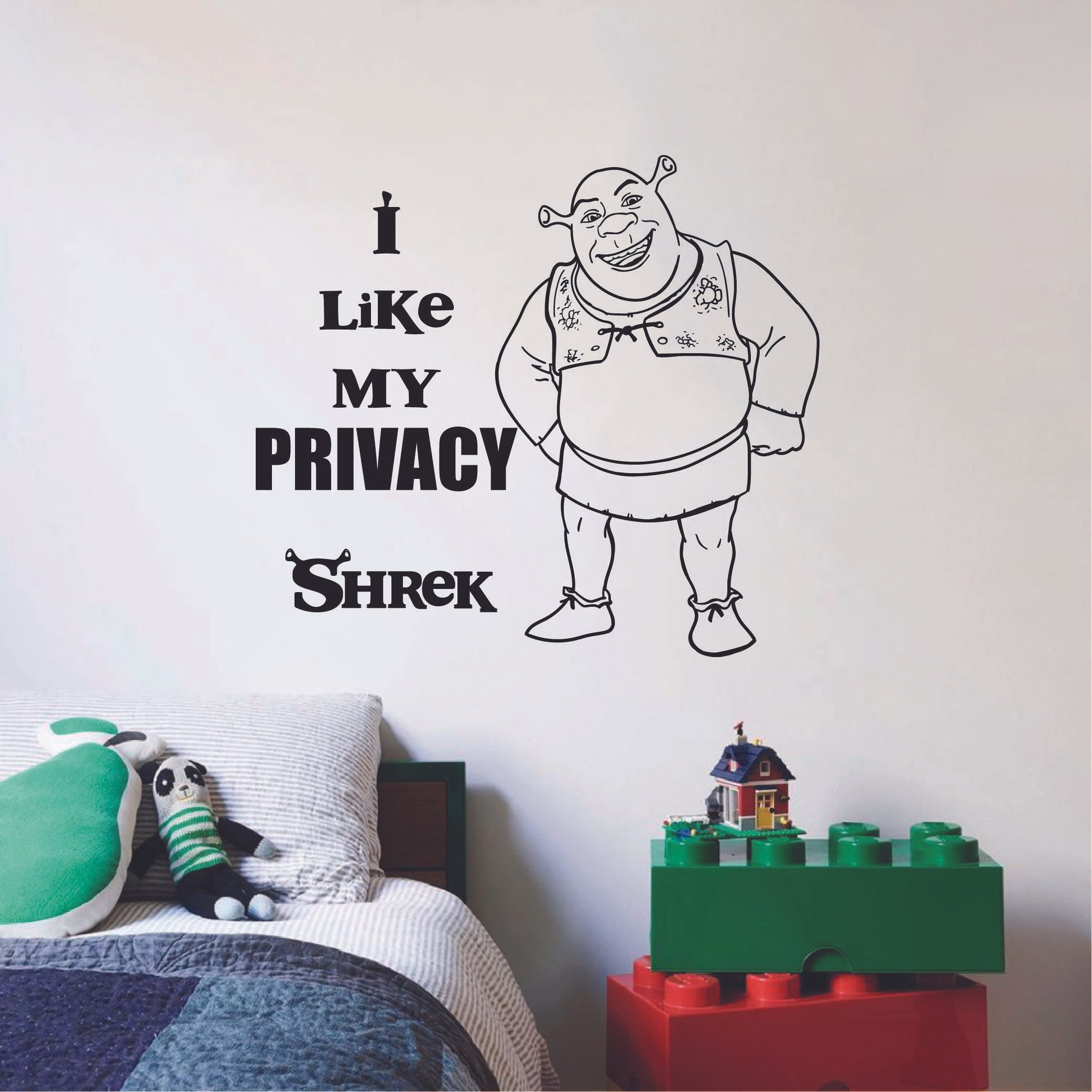 Shrek Disney Quote I Like My Privacy Disney Movie Shrek Quotes Quote Vinyl Wall Art Wall Decal Wall Sticker Decoration Home Room Kids Childrens Room Boys Girls Nursery Kindergarten Size (30x30 inch)