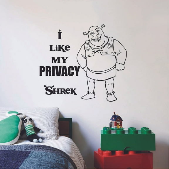 Shrek Disney Quote I Like My Privacy Disney Movie Shrek Quotes Quote Vinyl Wall Art Wall Decal Wall Sticker Decoration Home Room Kids Childrens Room Boys Girls Nursery Kindergarten Size (40x40 inch)