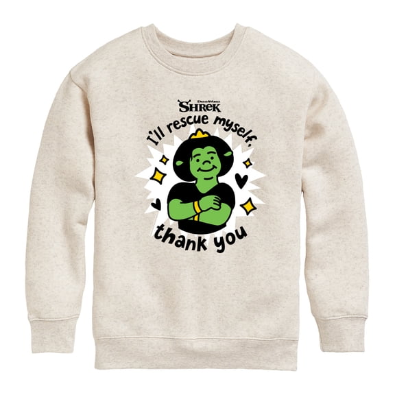 Shrek - Fiona Rescue Myself - Toddler & Youth Crewneck Fleece Sweatshirt