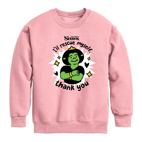 Shrek - Fiona Rescue Myself - Toddler & Youth Crewneck Fleece Sweatshirt