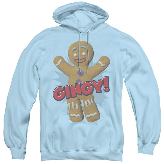 Shrek/Gingy Adult Pullover Hoodie Sweatshirt-Light Blue