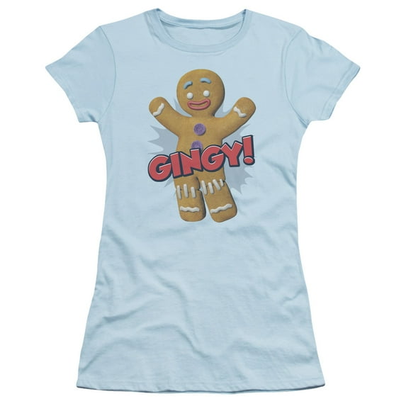 Shrek - Gingy - Juniors Teen Girls Cap Sleeve Shirt - Large