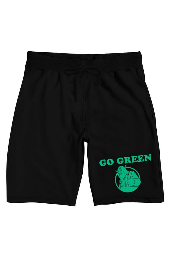 Shrek Go Green Men's Black Sleep Pajama Shorts-XXL
