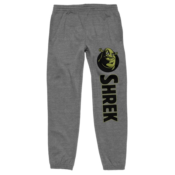 Shrek Green & Black Text Art Men's Athletic Heather Jogger Pants-XL