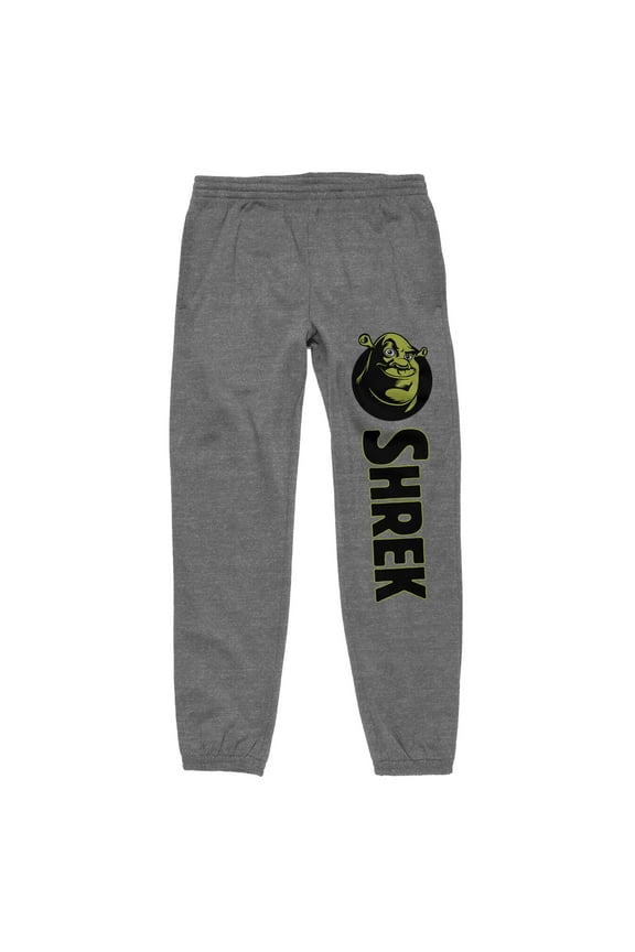 Shrek Green & Black Text Art Men's Athletic Heather Jogger Pants-XL