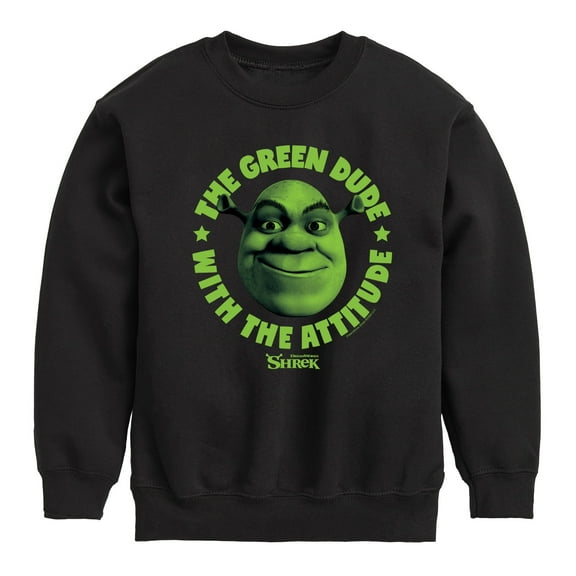 Shrek - Green Dude Attitude - Toddler And Youth Crewneck Fleece Sweatshirt