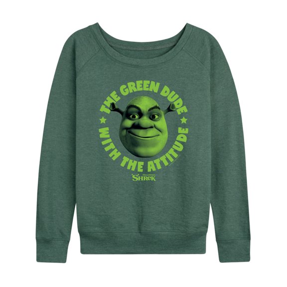 Shrek - Green Dude Attitude - Women's Lightweight French Terry Long Sleeve Shirt