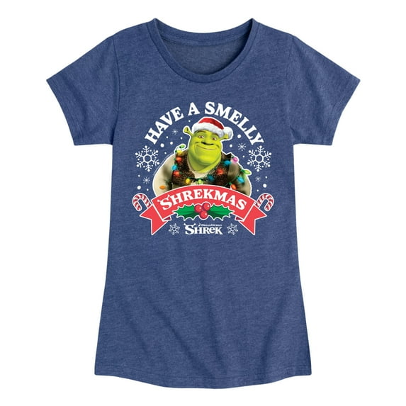 Shrek - Have A Smelly Shrekmas - Girls Youth Fitted Short Sleeve Graphic T-Shirt