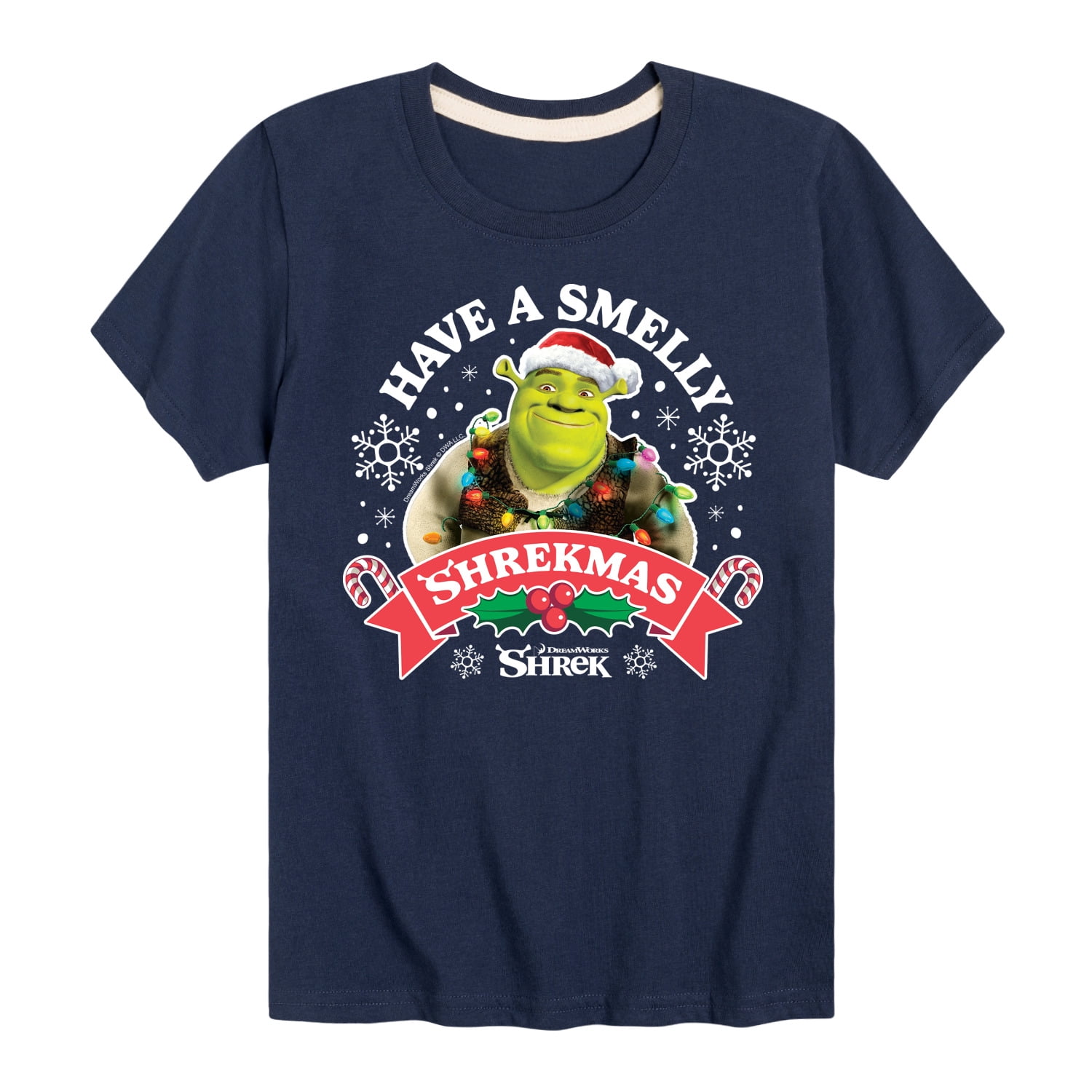Shrek - Have A Smelly Shrekmas - Youth Short Sleeve Graphic T-Shirt ...