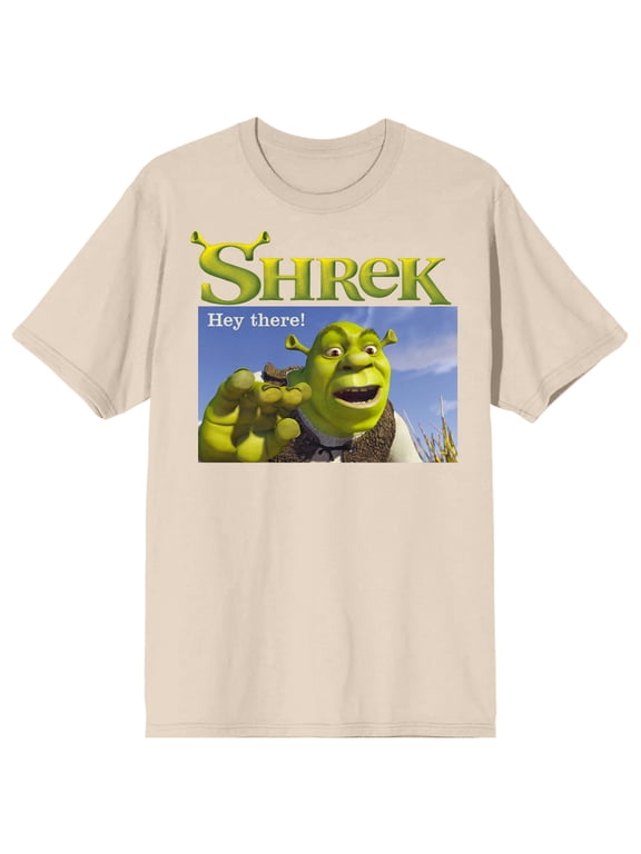 Shrek Hey There Unisex Natural Short Sleeve Crew Neck Tee-XL