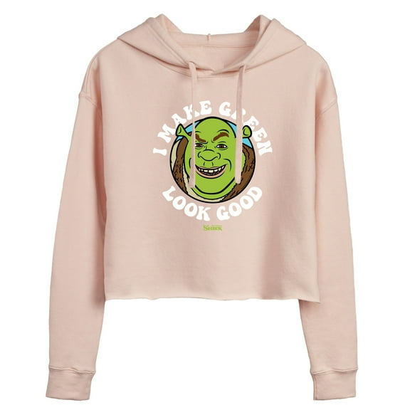 Shrek - I Make Green Look Good - Juniors Cropped Pullover Hoodie