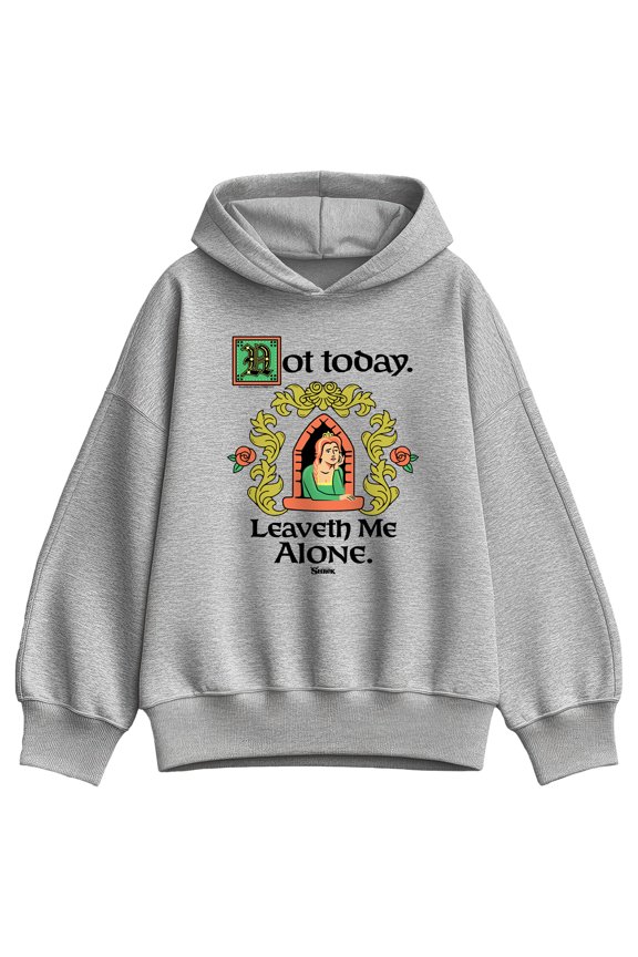 - Leaveth Alone Oversized Fleece Hoodie Sweatshirt