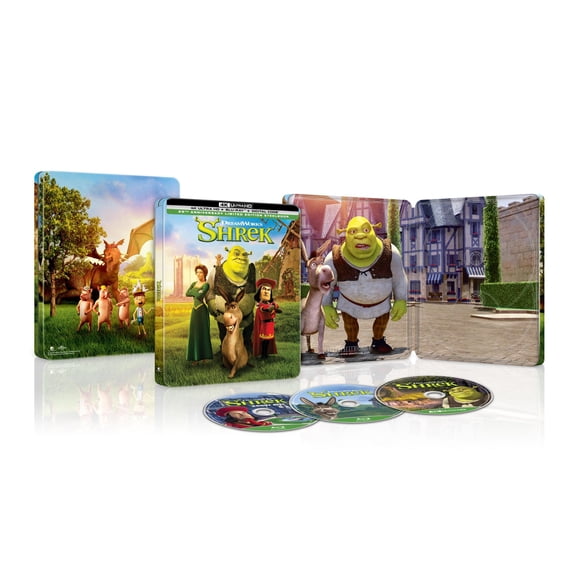 Shrek (Limited Edition 25th Anniversary Steelbook) (4K Ultra HD + Blu-ray + Digital Copy), Family, DreamWorks