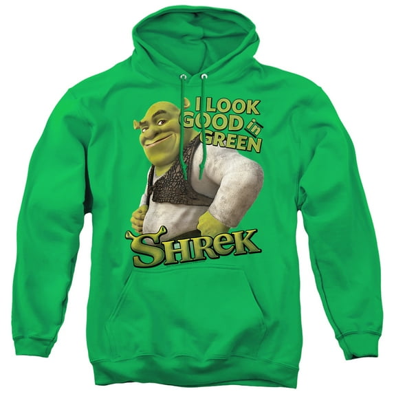 Shrek Looking Good Unisex Adult Pull-Over Hoodie, Kelly Green, 3X-Large